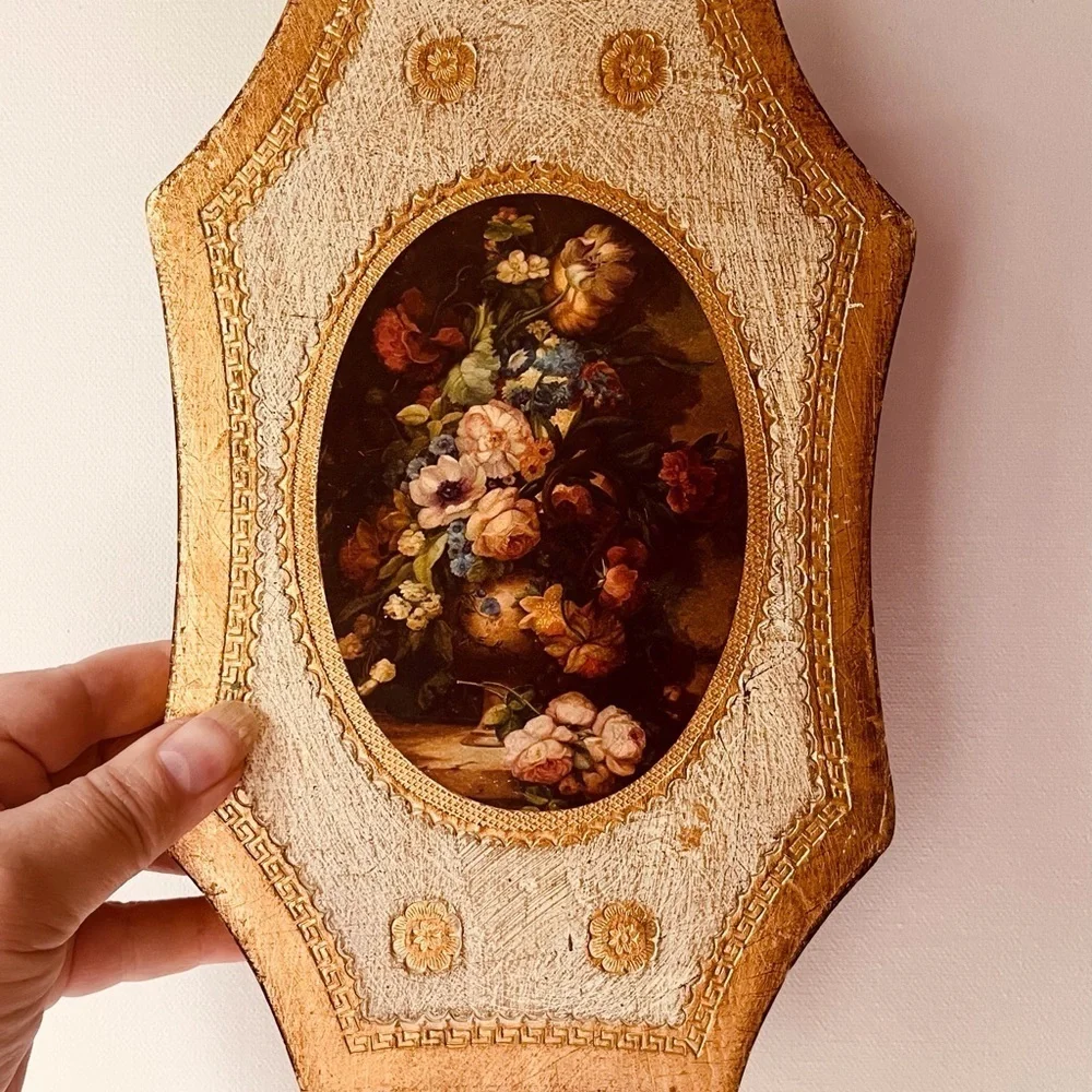 Florentine wood art plague. Italian wall art